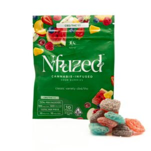 NFUZED - FAST ACTING SOUR GUMMIES - CLASSIC VARIETY CBD/THC