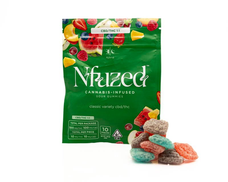 NFUZED - FAST ACTING SOUR GUMMIES - CLASSIC VARIETY CBD/THC
